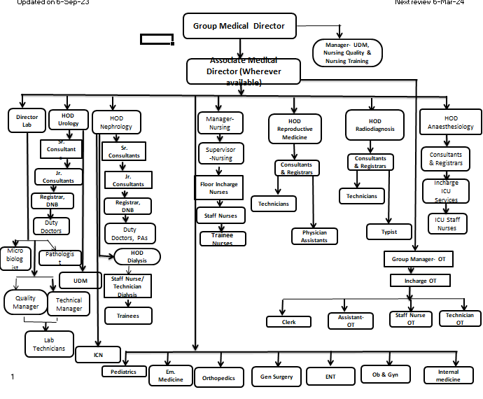 KM NU Hospitals Medical Organizational Structure