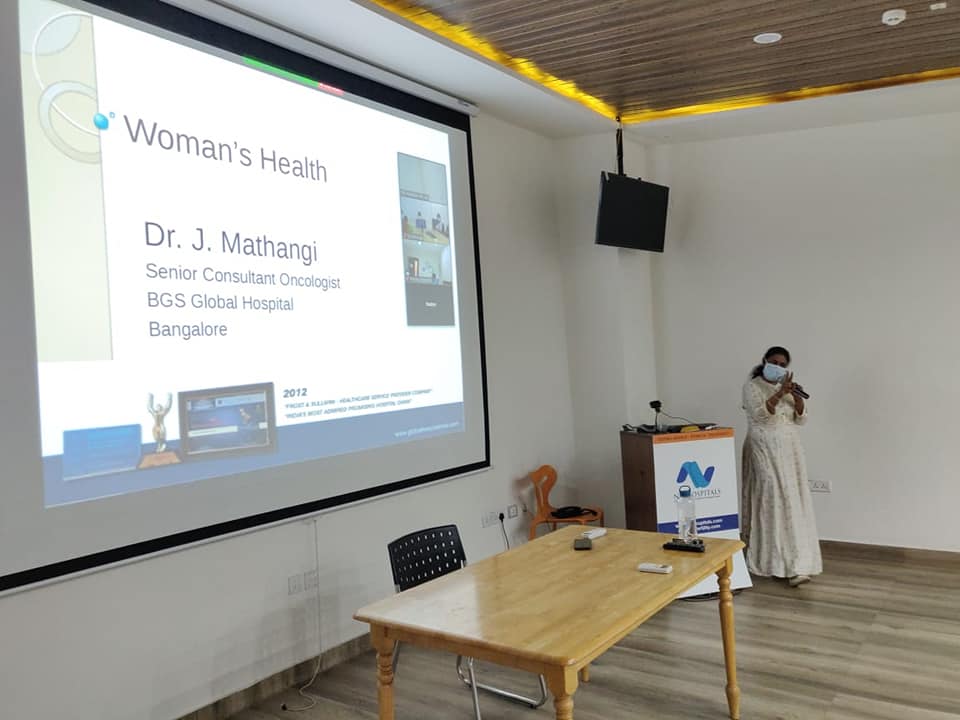 World Breast Awareness week NU Hospitals, Bengaluru organised a session for Women team members by Dr Mathangi J